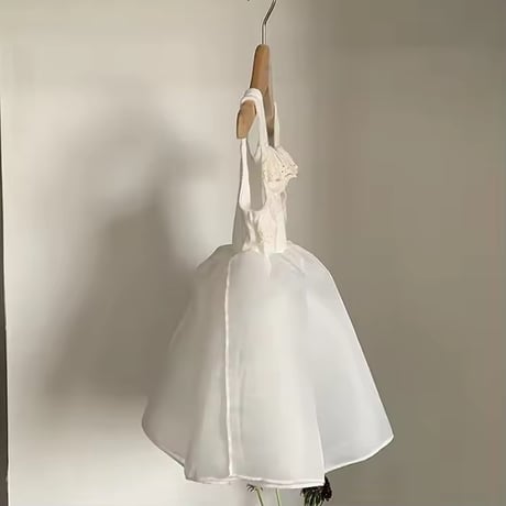 white/black 姉妹お揃いノースリーブコットンフリルシフォンワンピースorワンピース(1404)