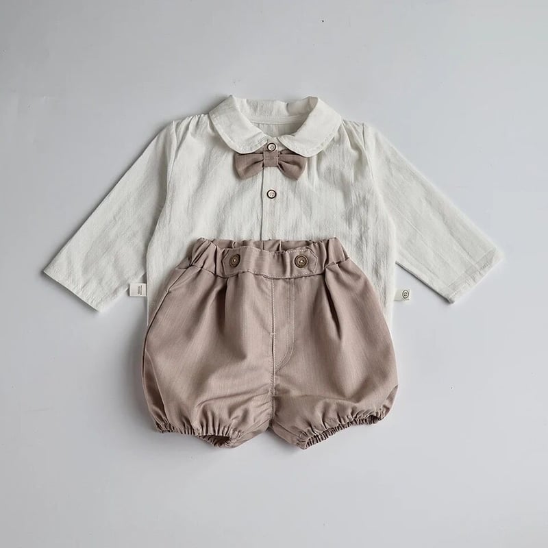 2color 淡色かぼちゃパンツフォーマルセットアップ(1570) | こどもふく