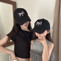 ママとお揃い 5colorリボン刺繍キャップ(581)