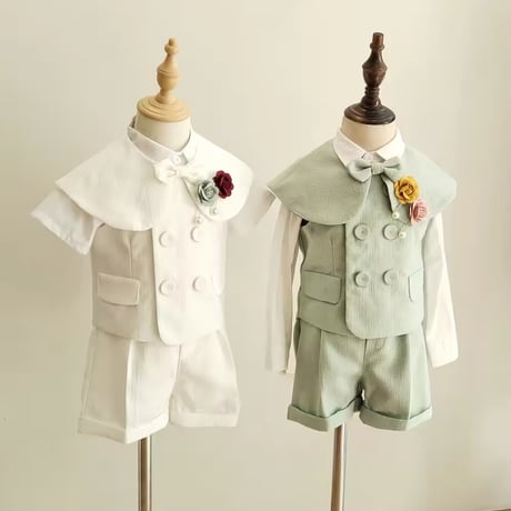 mint/white ベストフォーマルスーツ(987)