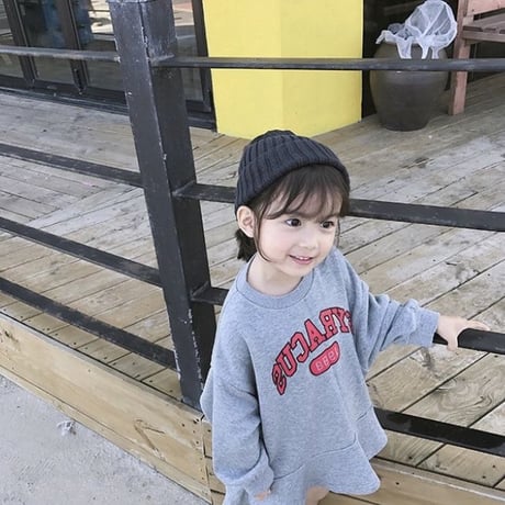 kids スウェットロゴワンピース(595)