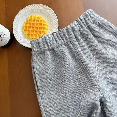 kids ベストチュニック×ワイドレッグパンツコーデ(807)