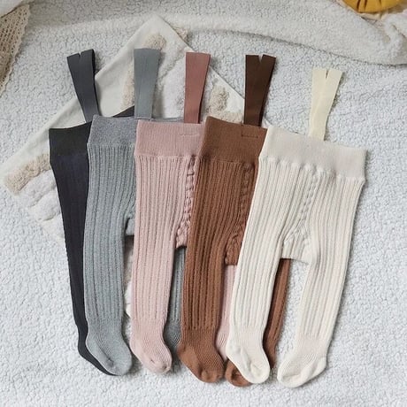 5color サス付きハイウエストリブタイツ(2544)