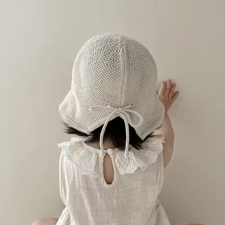 beige/brown ストローハット(1210)