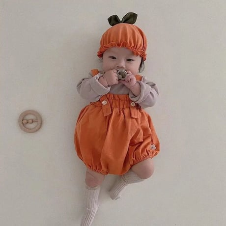Halloweenパンプキンロンパース(3180)