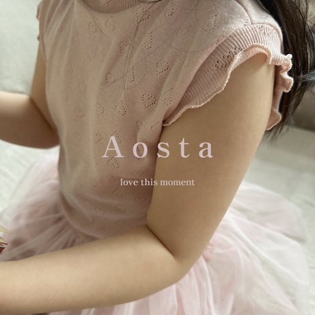 即納【Aosta】camellia T-shirt(2982)