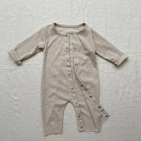 うさ耳帽子つぶつぶリブ 2patternロンパース(2453)