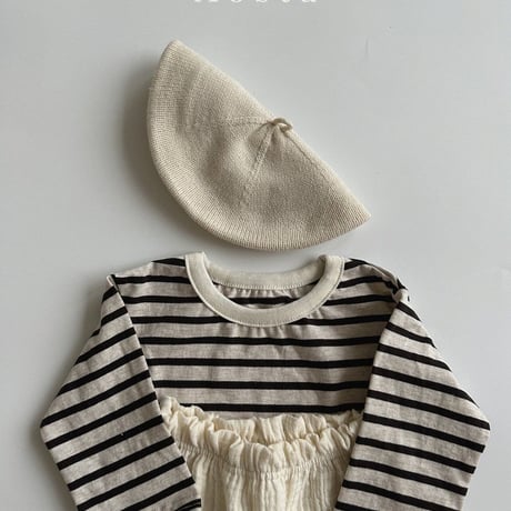 即納【Aosta】stripe Tshirt (a32)
