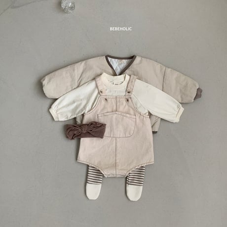 即納【bebeholic】Chino Suspender  salopette (be34)