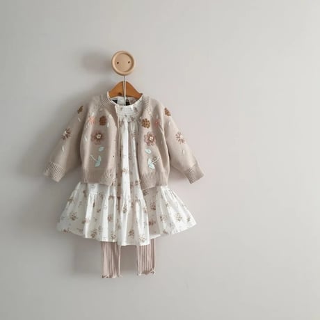 即納◆フローラルパフスリーブcollar shirringワンピース(4008)
