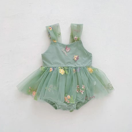 flower gardenチュールロンパースドレス(3230)