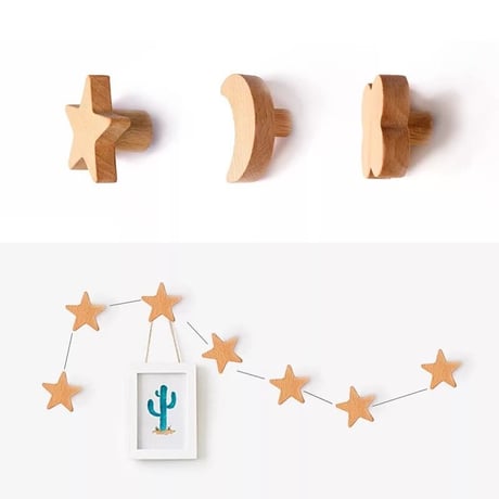 wood 星月フック(202)