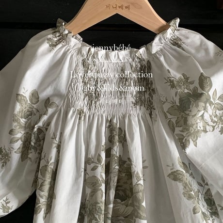 jennybebe 姉妹お揃いlarge dark tone flowerロンパースorワンピース(3221)