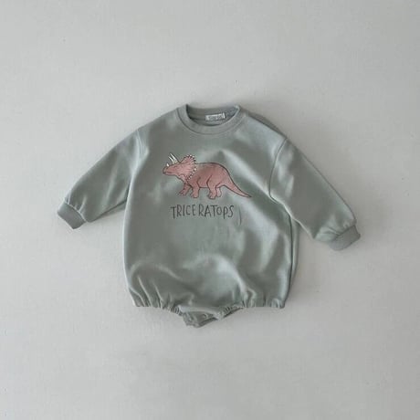パステルステゴサウルス×トリケラトプス×ティラノサウルスロンパース(2533)