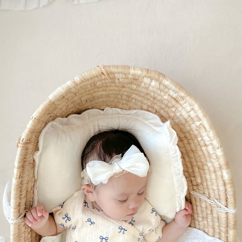 whiteリボンチュールベビーヘッドバンド(1563) | こどもふく