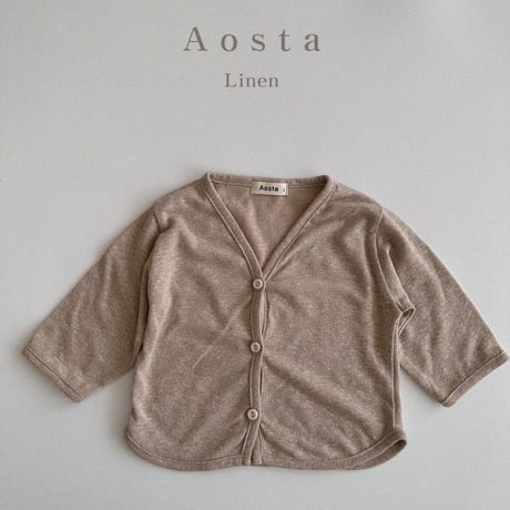 即納【Aosta】リネンカーディガン(2955)