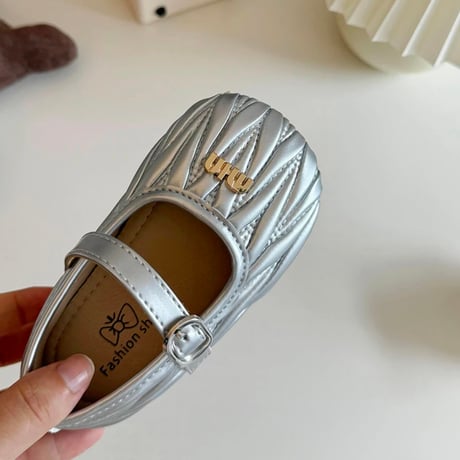 ロゴプレートくしゅくしゅソフトパンプス(968)