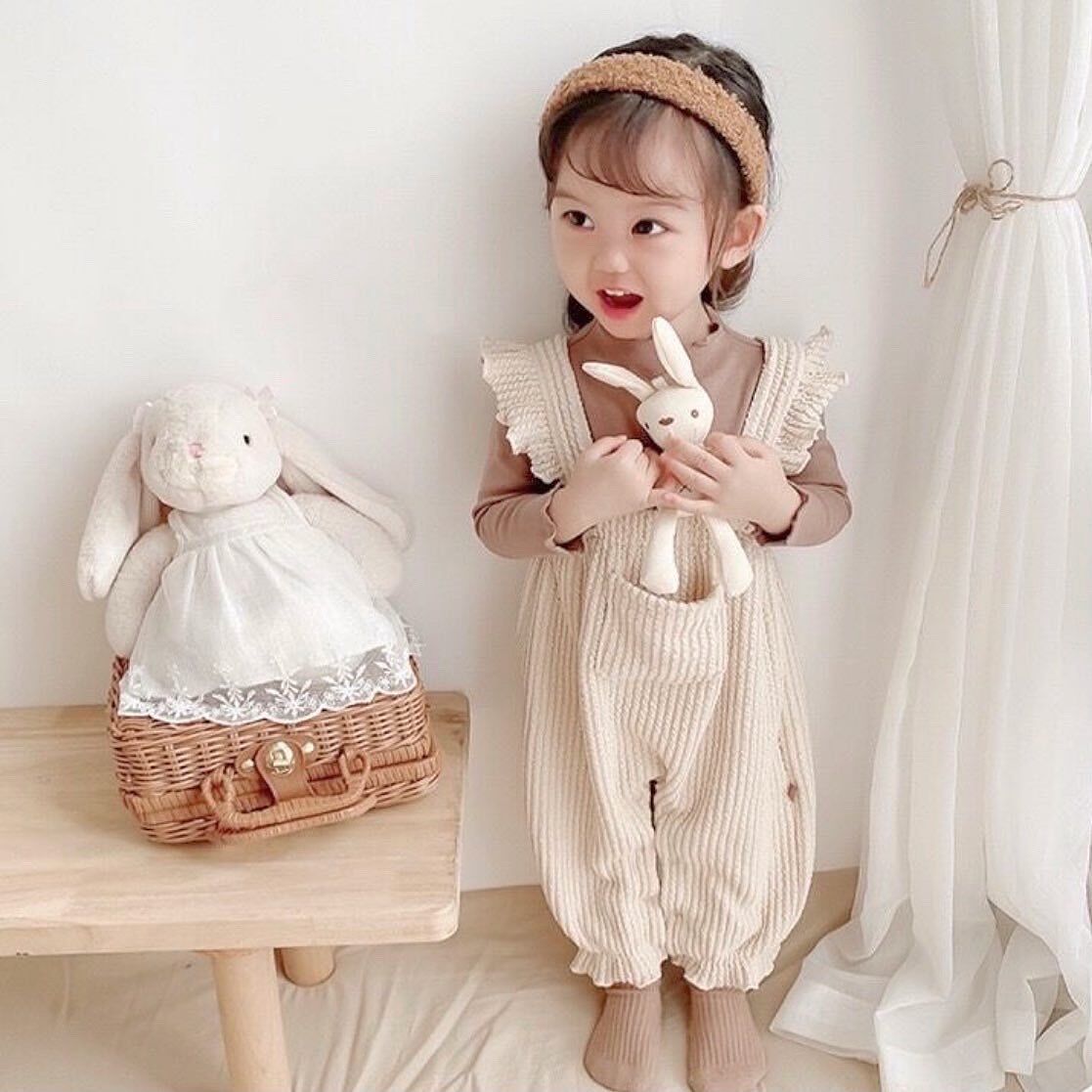 ちびぬい 服 ブラウス フリル付きサロペット ちびぬい 服 ブラウス フリル付きサロペット