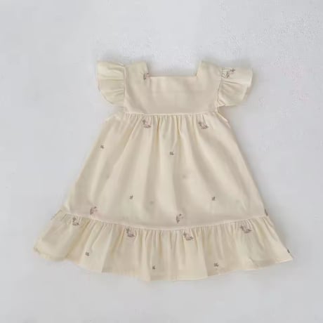 姉妹お揃いエンブロイダリーpetitフラワーロンパースorワンピース(3138)