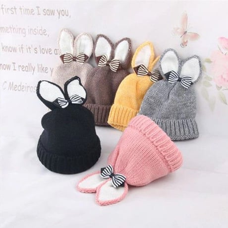 うさ耳りぼんニット帽(104)