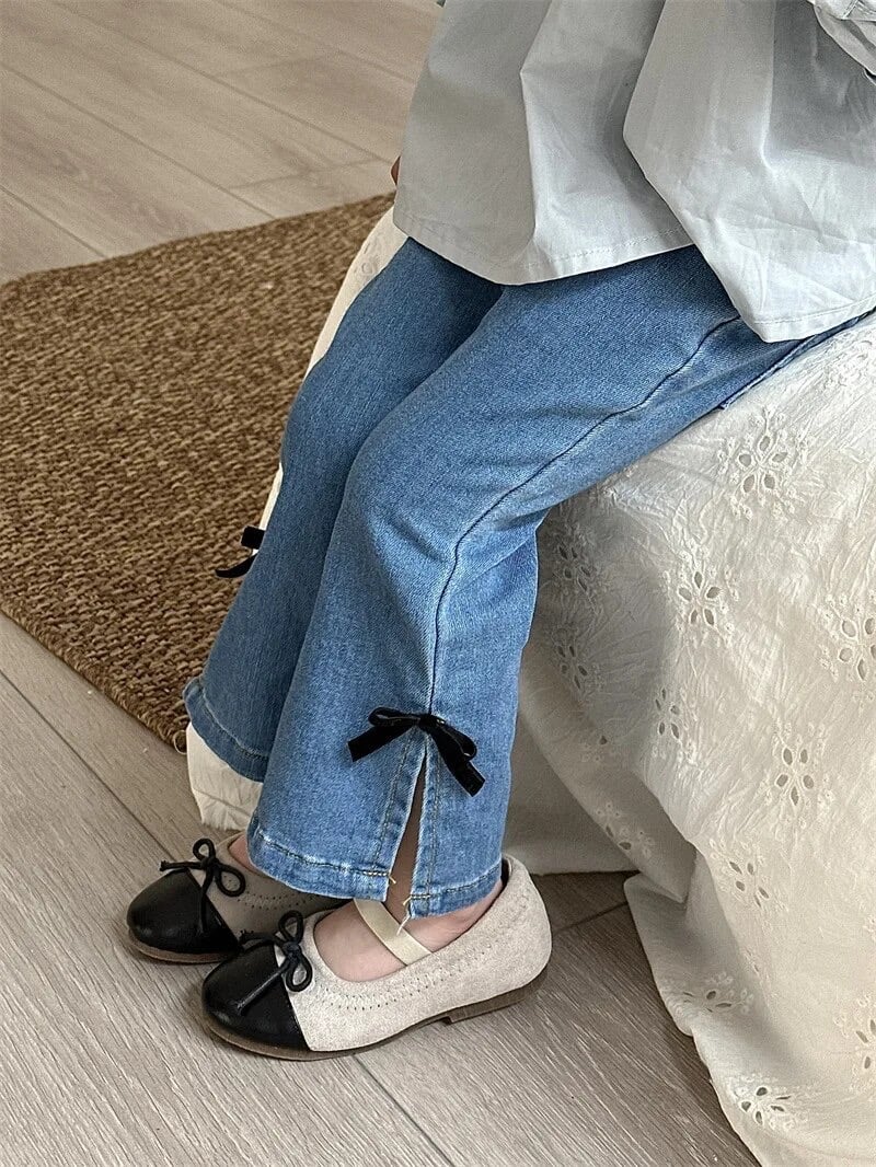 サイドリボンカットアウトフレアデニムパンツ 　ライトブルー　M fit=scale-down,w=1200