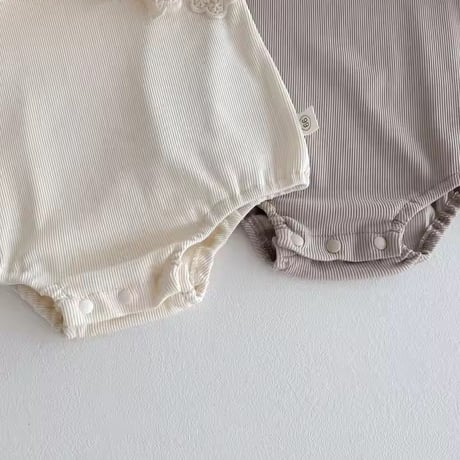 apricot×greige コットンフリルレースキャミロンパース(1107)