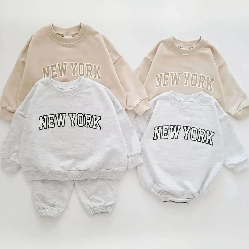 兄弟お揃いNEW YORKロンパースorセットアップ(3273) | こどもふく moco