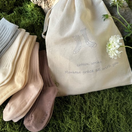 即納【monbebe】Spring cotton sock set(mo1)