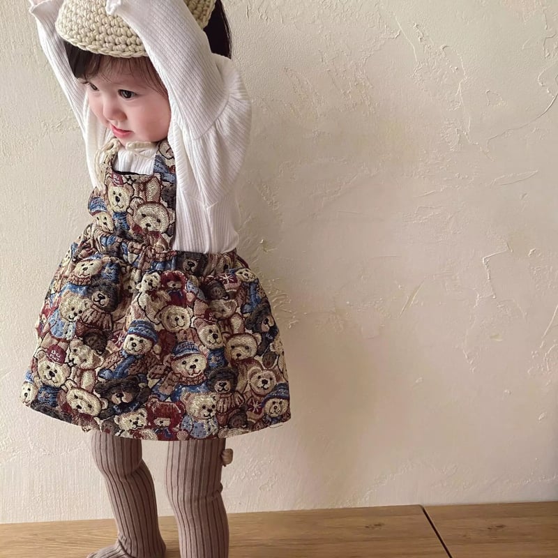 2color ヴィンテージくまねこジャンパースカート(1935) | こどもふく