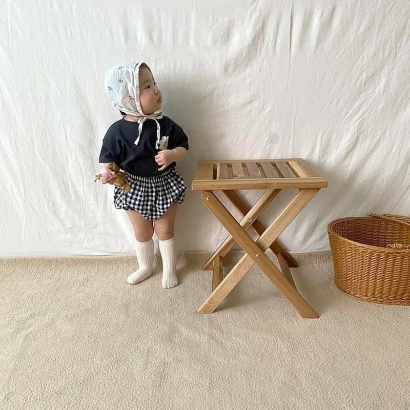 はなまるにこちゃんチェックブルマセットアップ(1164) | こども