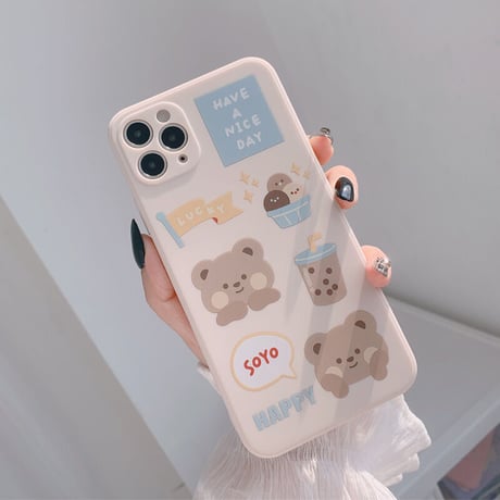 ミルクティーくまタピオカアイスiPhoneケース(1623)