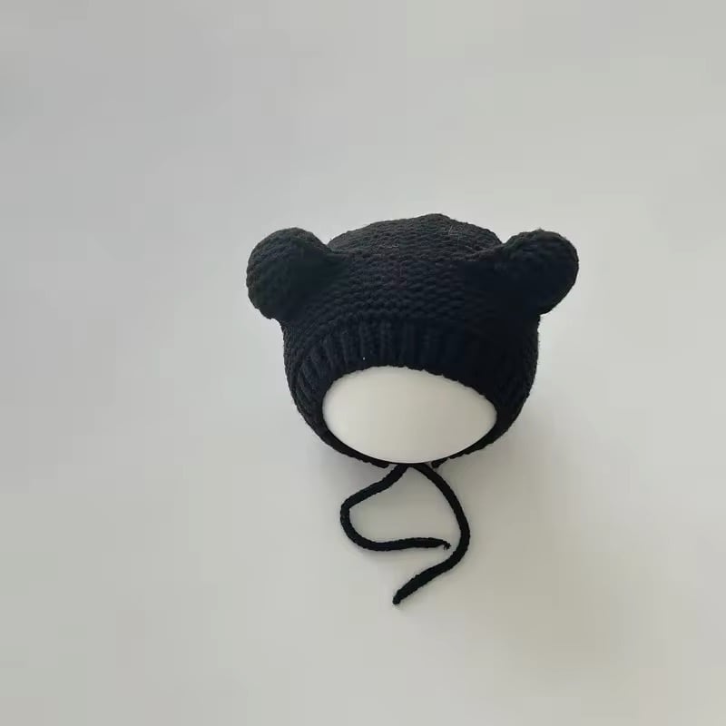 8color くま耳かぎ針編みニットボンネット(708) | こどもふく🧸mocokids