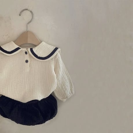 リネンセーラーcollarバイカラーブルマセットアップ(3245)