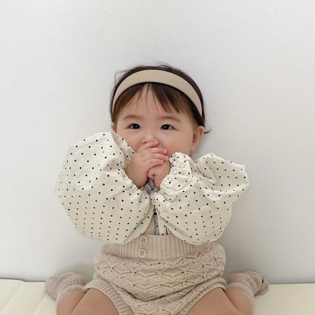 即納【bebeholic】dot blouse (be13)