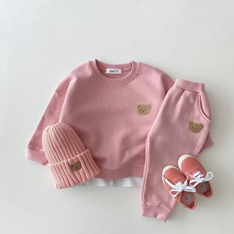 5color くま刺繍スウェットセットアップ(1892)