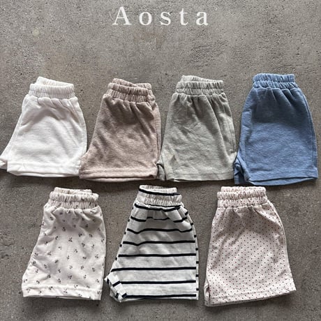即納【Aosta】リネンショートパンツ(2954)