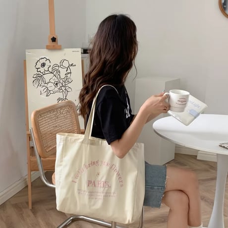 PARIS.ロゴ刺繍トートバッグ(2708)