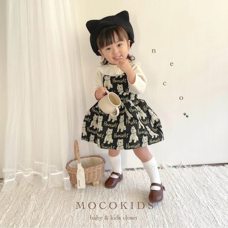 2color ヴィンテージくまねこジャンパースカート(1935) | こどもふく