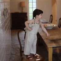 kids フラワーラインノースリーブロングパンツセットアップ(2109)