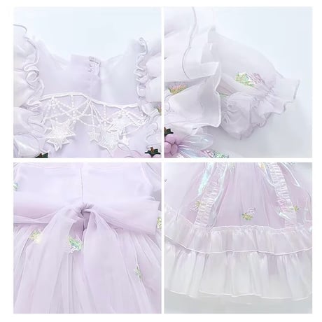 kids purple/ whiteアイドルグレープドレス(645)