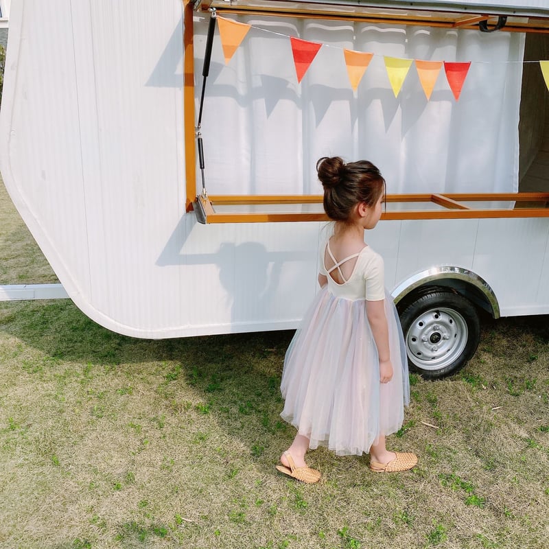 kids レインボーチュールロングワンピース(1099) | こどもふく moco kids