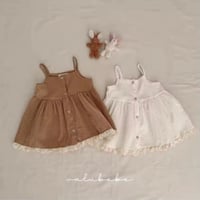 2color リブフロントボタン裾フリルキャミワンピース(2267)