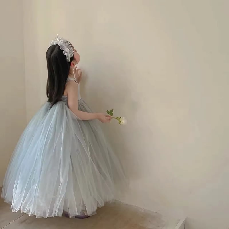 DRESCCO グレー チュール ドレス 125cm DRESCCO-デザイナーズ子供ドレス・キッズフォーマル専門店(結婚