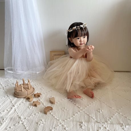 くすみカラーキャミリボンチュチュドレス(245)