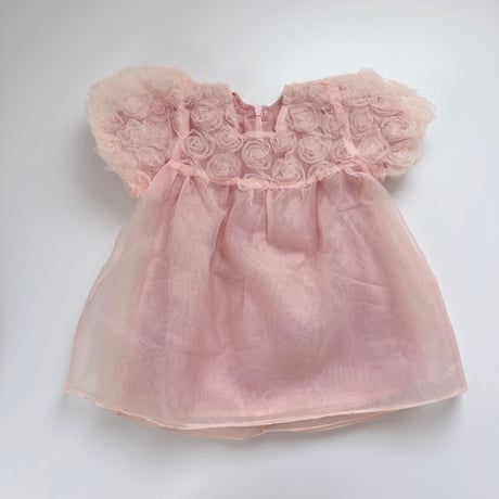 beige/pink シフォンブーケドレス(2249)