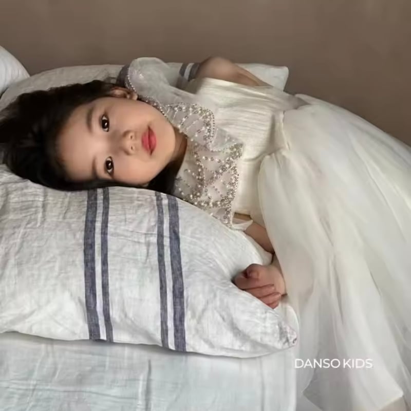 kids ビジューバイカラーノースリーブドレス(841) | こどもふく moco kids