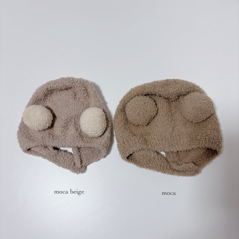 即納あり◇BIGポンポンくま耳ニット帽子(449) | こどもふく🧸mocokids