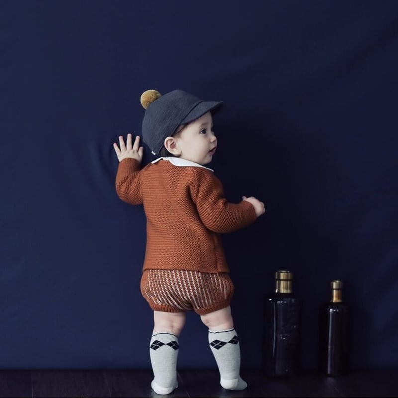 ニットストライプブルマセットアップ(871) | こどもふく🧸mocokids