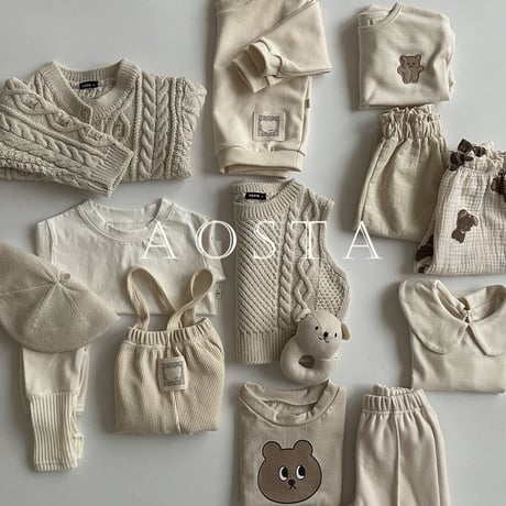 即納【Aosta】knit vest (a18）