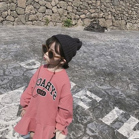kids スウェットロゴワンピース(595)